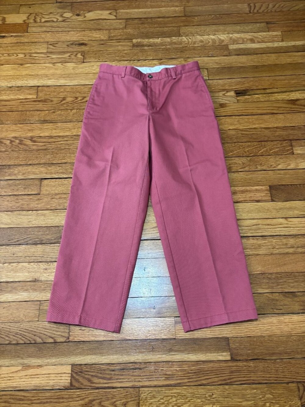 Vintage LL Bean Chino 31x27 Pink Twill Flat Front